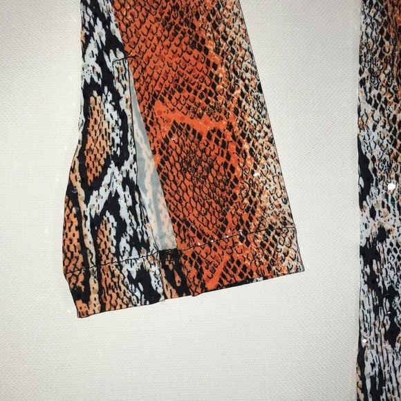 NWT Rotate by Birger Christensen Shiny animal print Python long dress XS - Picture 11 of 11